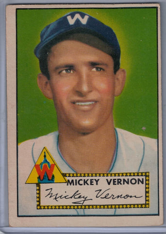 1952 Topps Baseball #106 Mickey Vernon $20.00