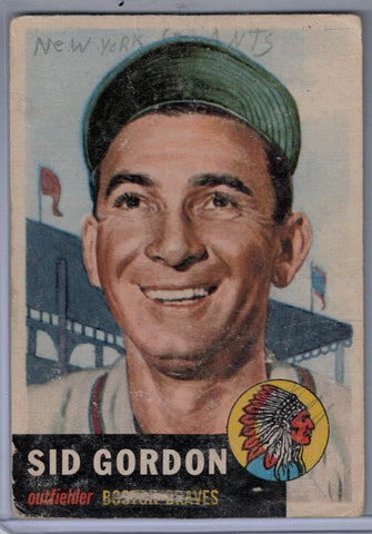 1953 Topps #117 Sid Gordon A $2.00