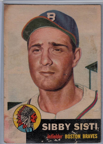1953 Topps #124 Sibby Sisti B $3.00