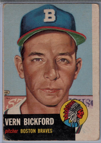 1953 Topps #161 Vern Bickford $5.00