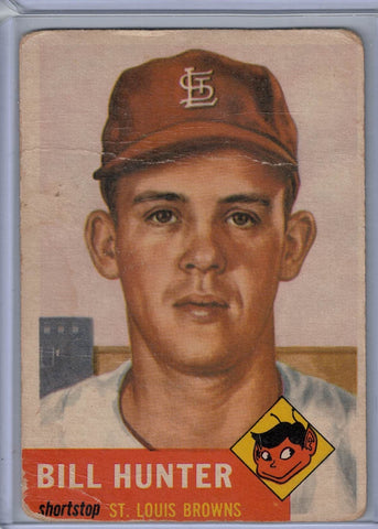 1953 Topps #166 Bill Hunter D $5.00