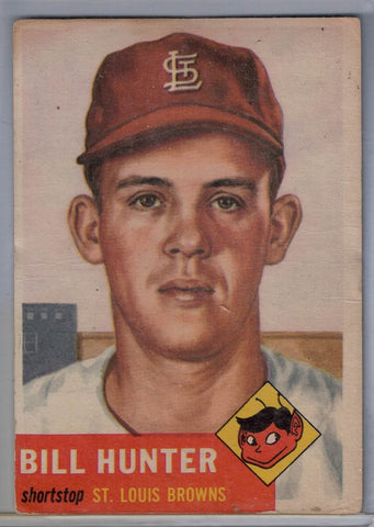 1953 Topps #166 Bill Hunter E $5.00