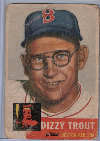 1953 Topps #169 Dizzy Trout B $5.00