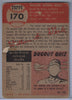 1953 Topps #170 Bill Werle $4.00