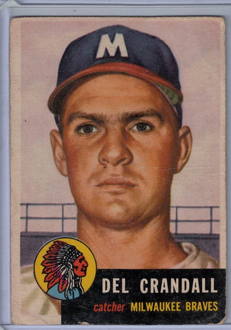 1953 Topps #197 Del Crandall B $5.00