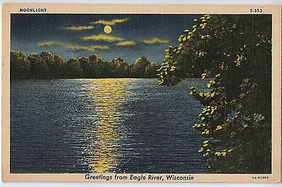 Vintage Postcard of Greetings From Eagle River, Wisconsin $10.00