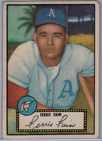 1952 Topps Baseball # 21 Ferris Fain Black Back $25.00