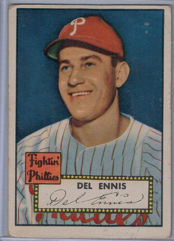 1952 Topps Baseball #223 Del Ennis B $6.00