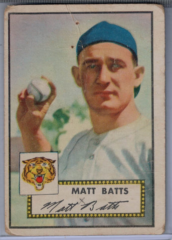 1952 Topps Baseball #230 Matt Batts $6.00