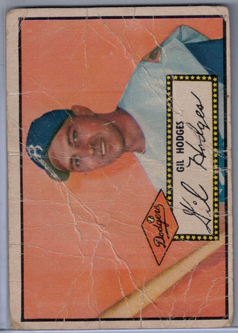 1952 Topps Baseball # 36 Gil Hodges Black Back $16.00