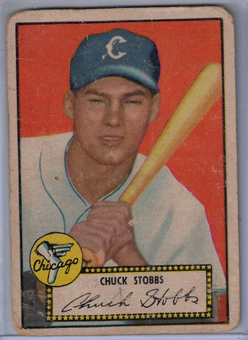1952 Topps Baseball # 62 Chuck Stobbs Black Back $8.00