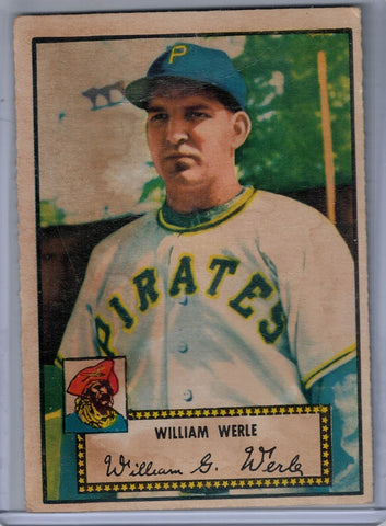 1952 Topps Baseball # 73 William Werle B Red Back $6.00