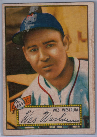 1952 Topps Baseball # 75 Wes Westrum Red Back $12.00