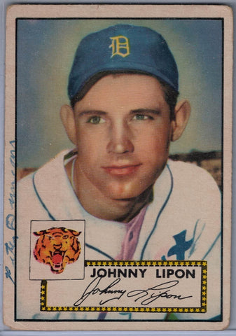 1952 Topps Baseball # 89 Johnny Lipon A $6.00