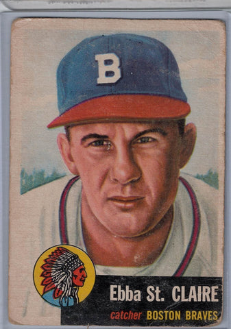1953 Topps # 91 Ebba St. Claire D $4.00