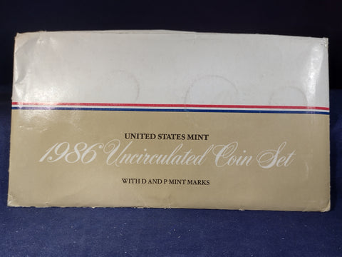 1986 U.S. Mint Set - $10.00