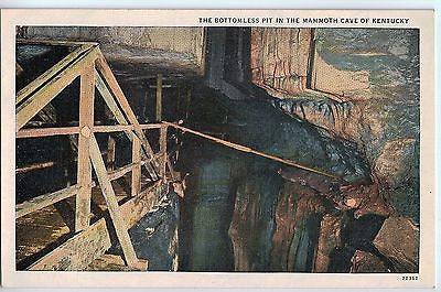 Vintage Postcard of The Bottomless Pit in Mammoth Cave, KY $10.00