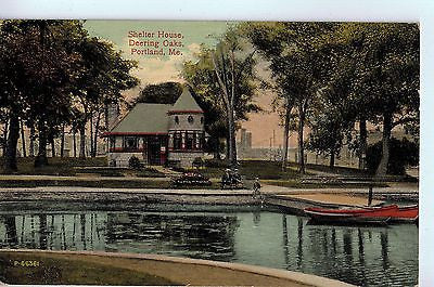 Vintage Postcard of Shelter House, Deering Oaks, Portland, ME $10.00