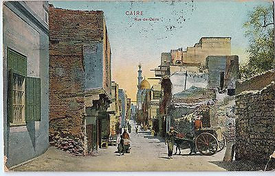 Vintage Postcard of Rue De Caire Eygpt $20.00