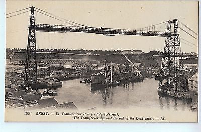 Vintage Postcard of The Transfer Bridge and The End of the Dock Yards France $10.00