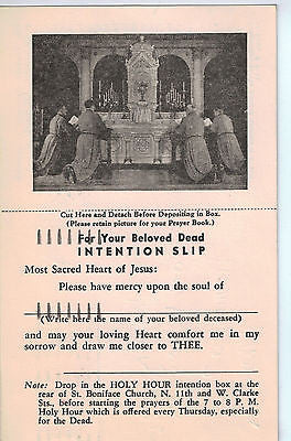 Vintage Postcard Funeral Announcement St Boniface Milwaukee, WI $10.00