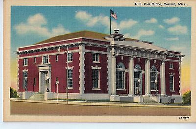 Vintage Postcard of The US Post Office in Cornth, MS $10.00