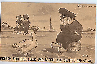 1913 Postcard of Dutch Children $20.00