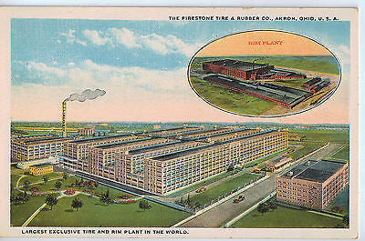 Vintage Postcard of Firestone Tire & Rubber, Akron, OH $10.00