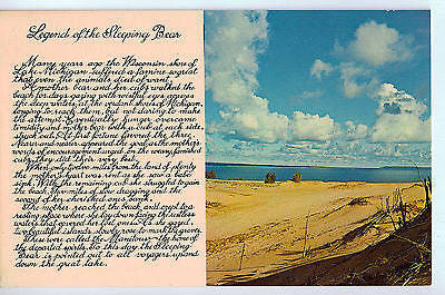 Vintage Postcard of Legend of the Sleeping Bear, Glen Haven, MI $10.00