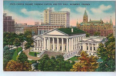 Vintage Postcard of The State Capitol Square of Richmond, Virginia $10.00