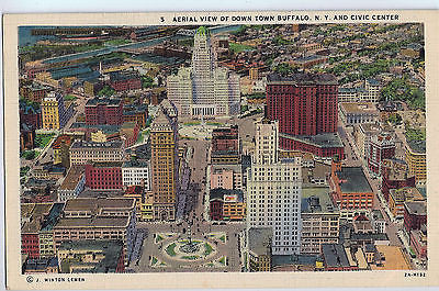 Vintage Postcard of Down Town Buffalo, NY $10.00
