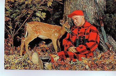 Vintage Postcard of Sleepy Hunter, Muskie Bills Place, Phillips, WI $10.00