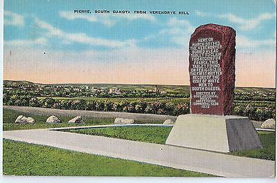 Vintage Postcard of Pierre, SD From Verndrye Hill $10.00