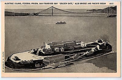 Vintage Postcard of Alcatraz Island, San Francisco Bay, CA $10.00