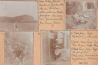 Vintage German Postcard with Pictures Glued on Front $20.00