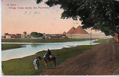Vintage Postcard of Le Caire Pyramides Dated 2-3-1911 $20.00
