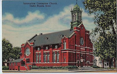 Vintage Postcard of Immaculate Conception Church, Cedar Rapids, Iowa $10.00