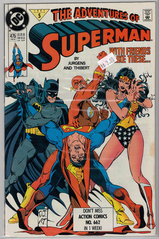 Adventures of Superman Issue # 475 DC Comics $3.00
