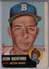 1953 Topps #161 Vern Bickford $5.00