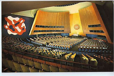 Vintage Postcard of the General Assembly Hall in The United Nations, NY $10.00