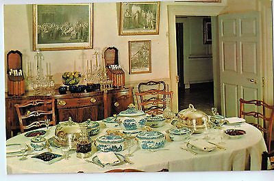 Vintage Postcard of The Dining Room in Mount Vernon, VA $10.00