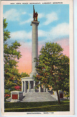 Vintage Postcard of New York Peace Monument, Lookout Mountain, Chattanooga, TN $10.00