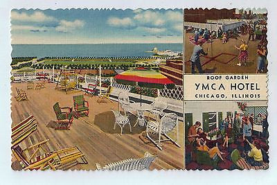 Roof Garden YMCA Hotel Chicago, Illinois Vintage Postcard $10.00