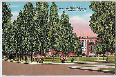 Vintage Postcard of A Glimpse of State Teacher's College, Superior, WI $10.00