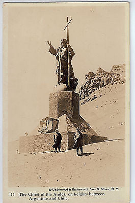 Vintage Postcard of The Christ of the Andes  between Argentine and Chile $10.00