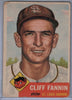 1953 Topps #203 Cliff Fannin A $6.00