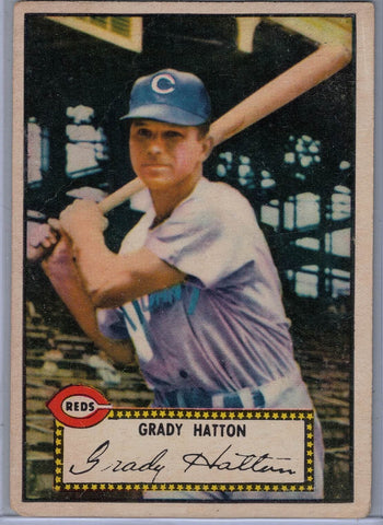 1952 Topps Baseball #  6 Grady Hatton Red Back $10.00