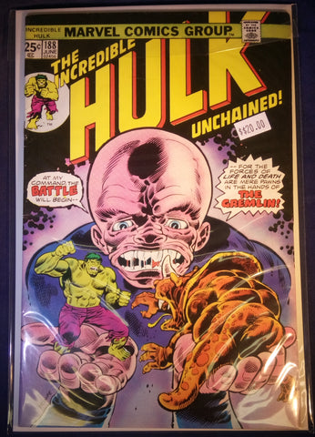 Incredible Hulk Issue # 188 Marvel Comics $20.00