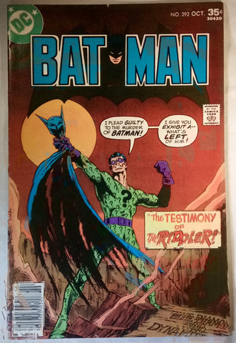 Batman Issue # 292 DC Comics $25.00