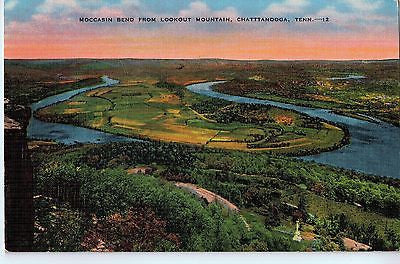 Vintage Postcard of Moccasin Bend From Lookout Mountain, Chattanooga, TN $10.00